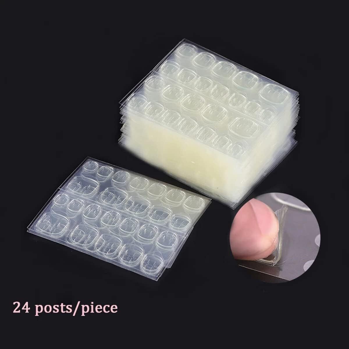10 Sheets Waterprof Breathable Jely Double Sided Adhesive Tab Nail Glue 240 PICE-image-37