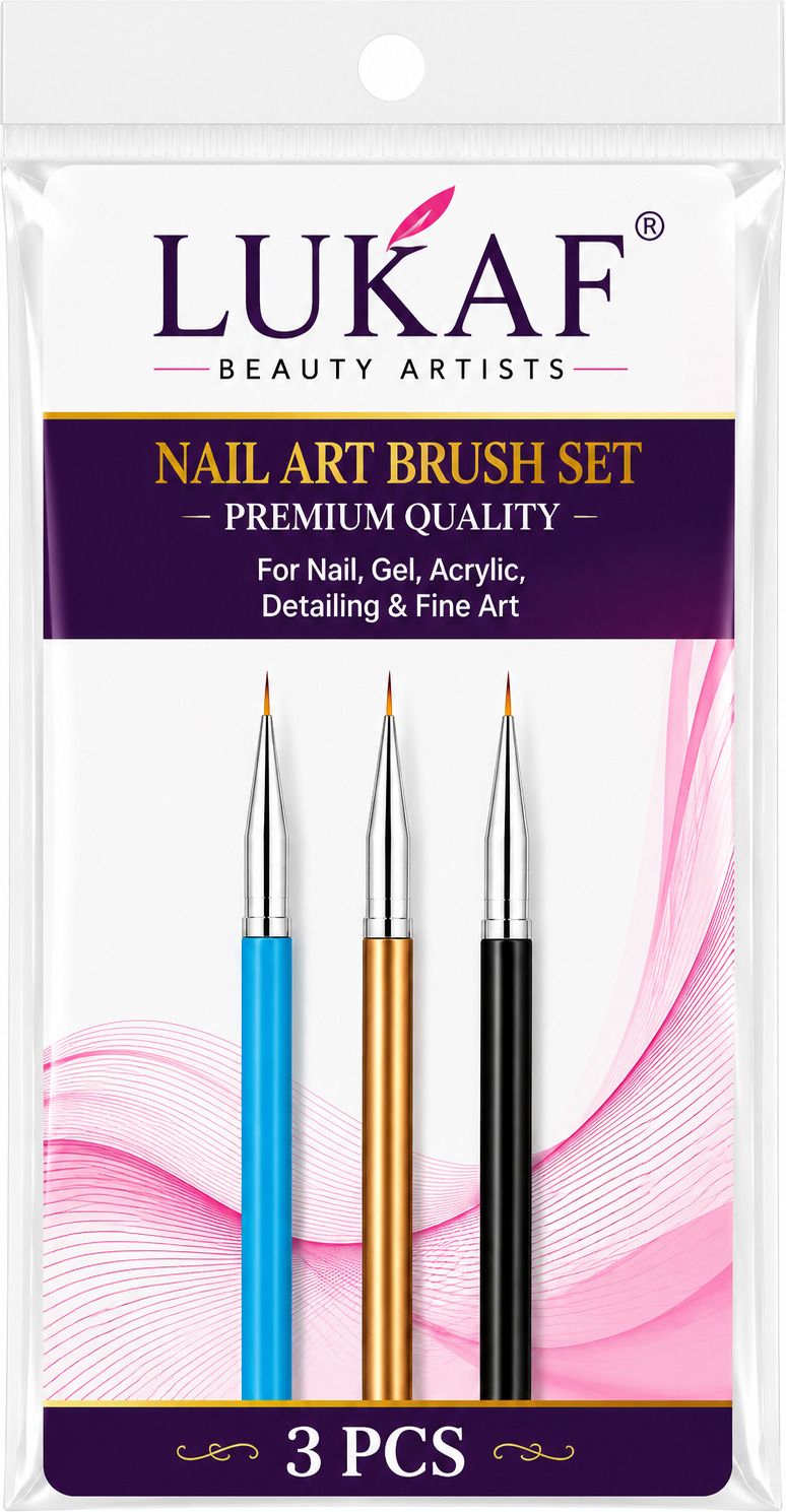 lukaf Premium Nail Art Brush 3pcs multicolour-picture-7