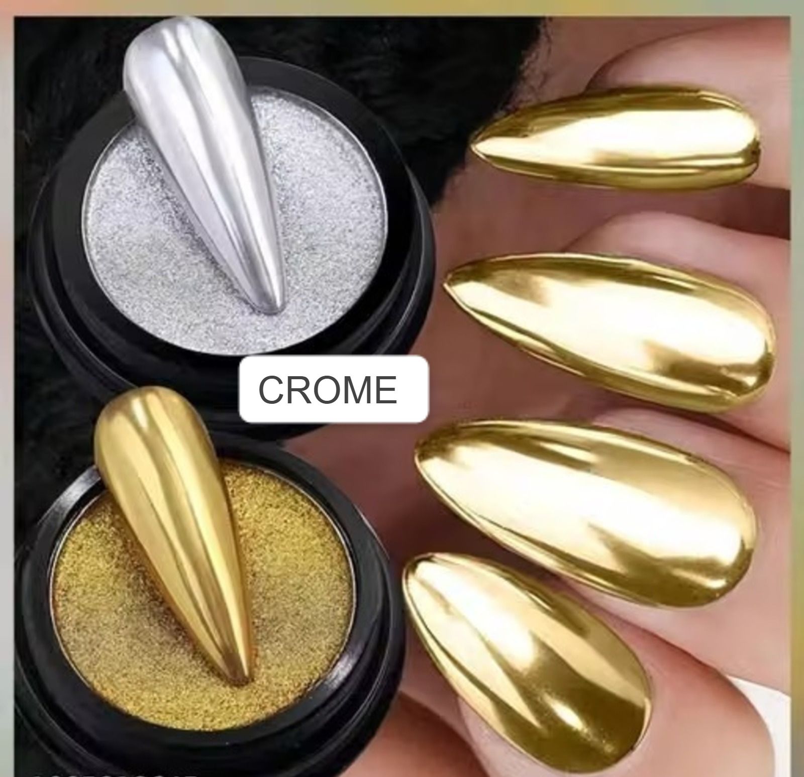 2pcs/Set Gold Silver Chrome Nail Powder-image-41