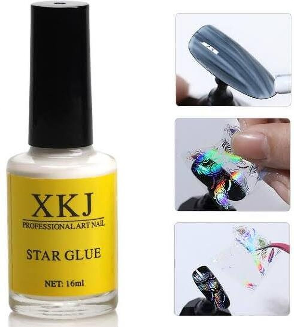 Star Glue,Nail Art Glue, for Foil Sticker Nail Transfer Tips Decorations-image-1