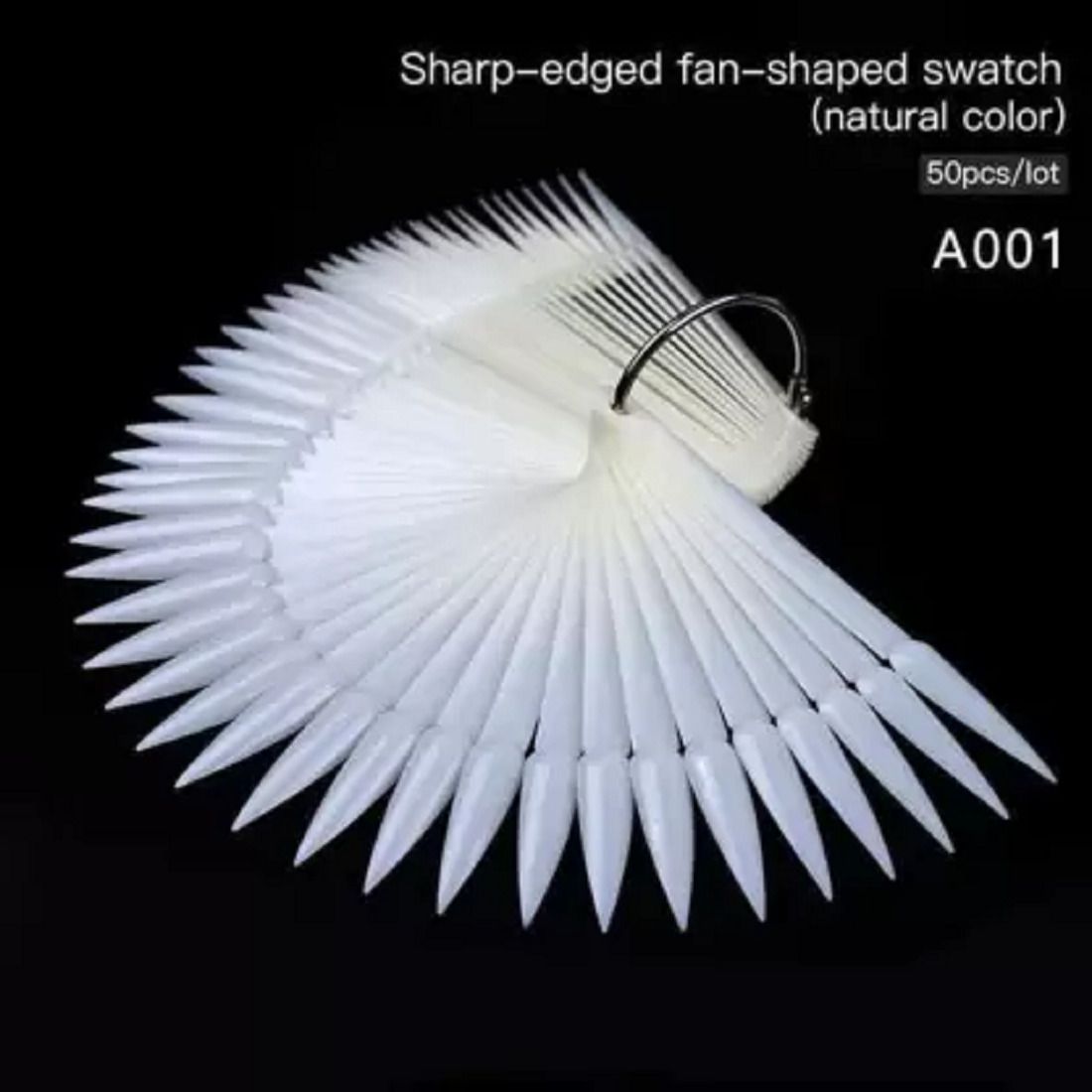 bolt bee Nail Art Practice Tips 50Pcs Nail Art Tips Display Fan-Shaped False Nail Tips-picture-32