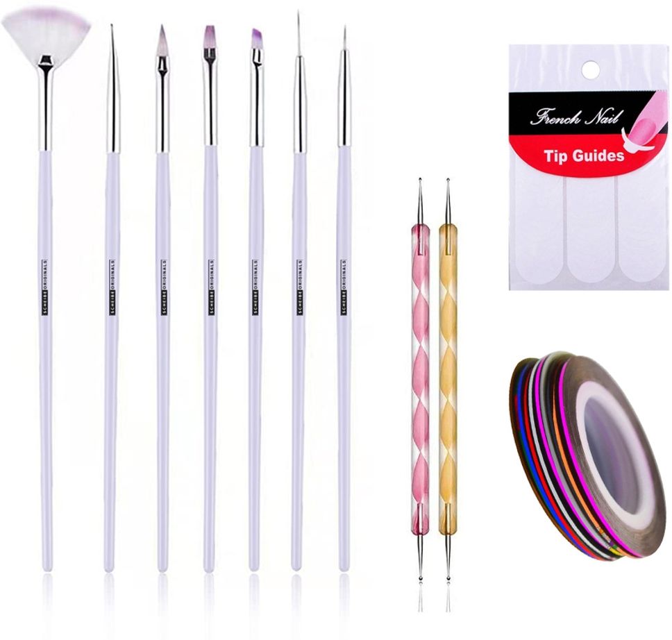 scheibe 7 Nail Brush, 2 Dotting Pen, 3 Nail Tape and 1 tip-picture-48