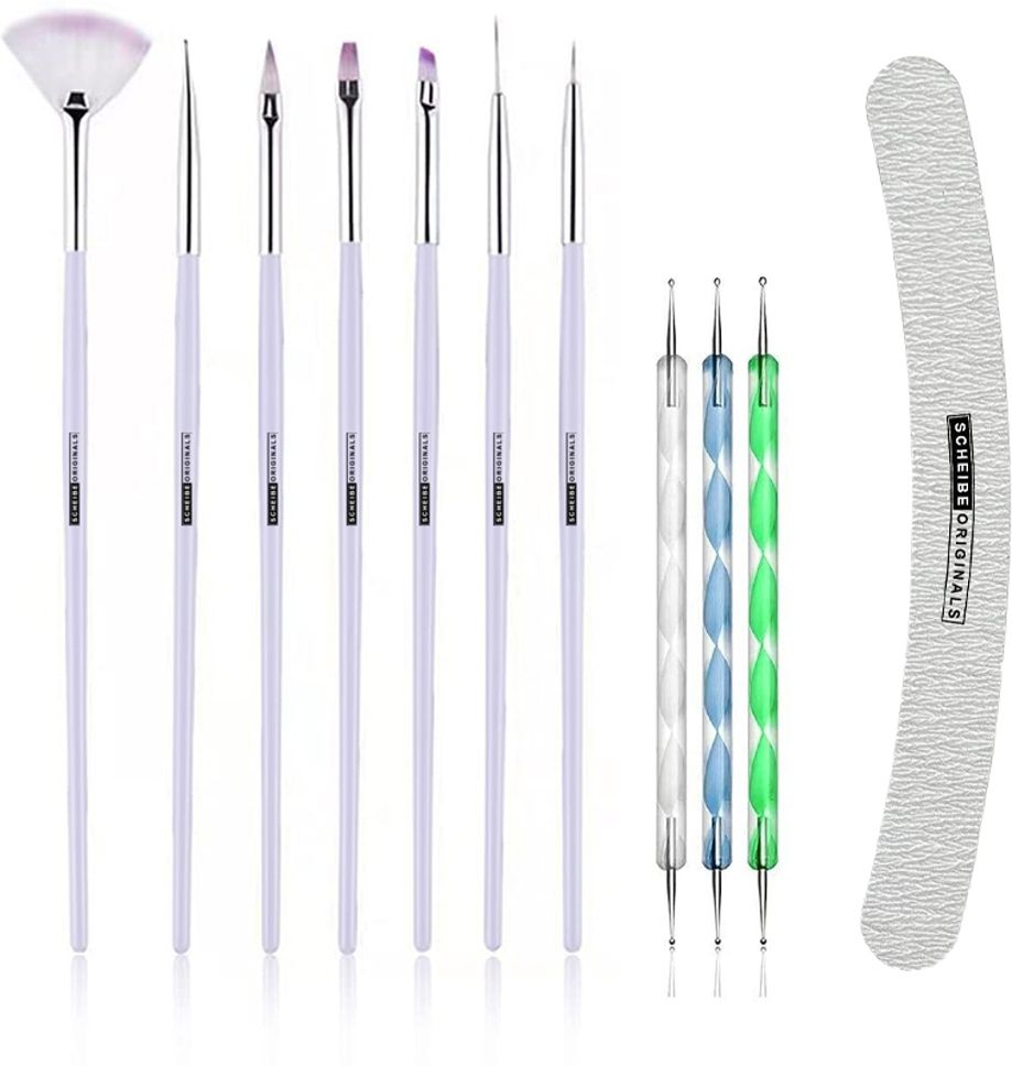 scheibe 7 Nail Brush, 3 Dotting Pen and 1 Nail Buffer-picture-10