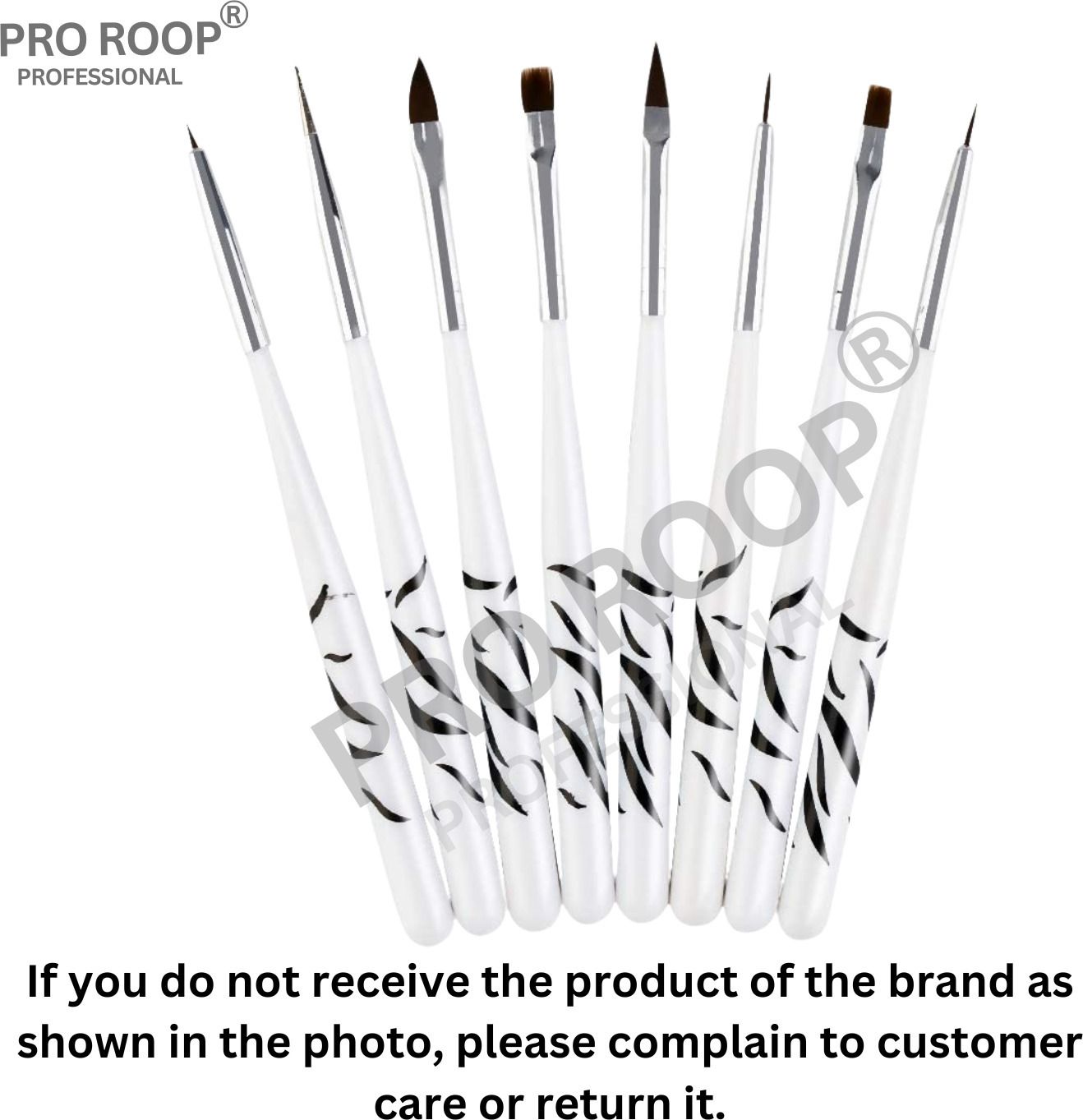 proroop Nails Design Brush Kit for Detailing, Striping,8 Pieces nail art pen brush set-picture-16