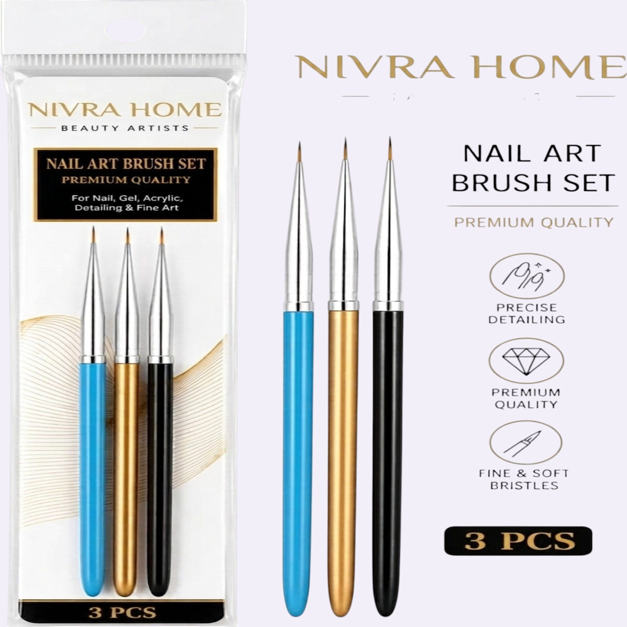 Nail Art Liner Brush Set for Gel UV Acrylic Nail Design 3 PCS-image-41