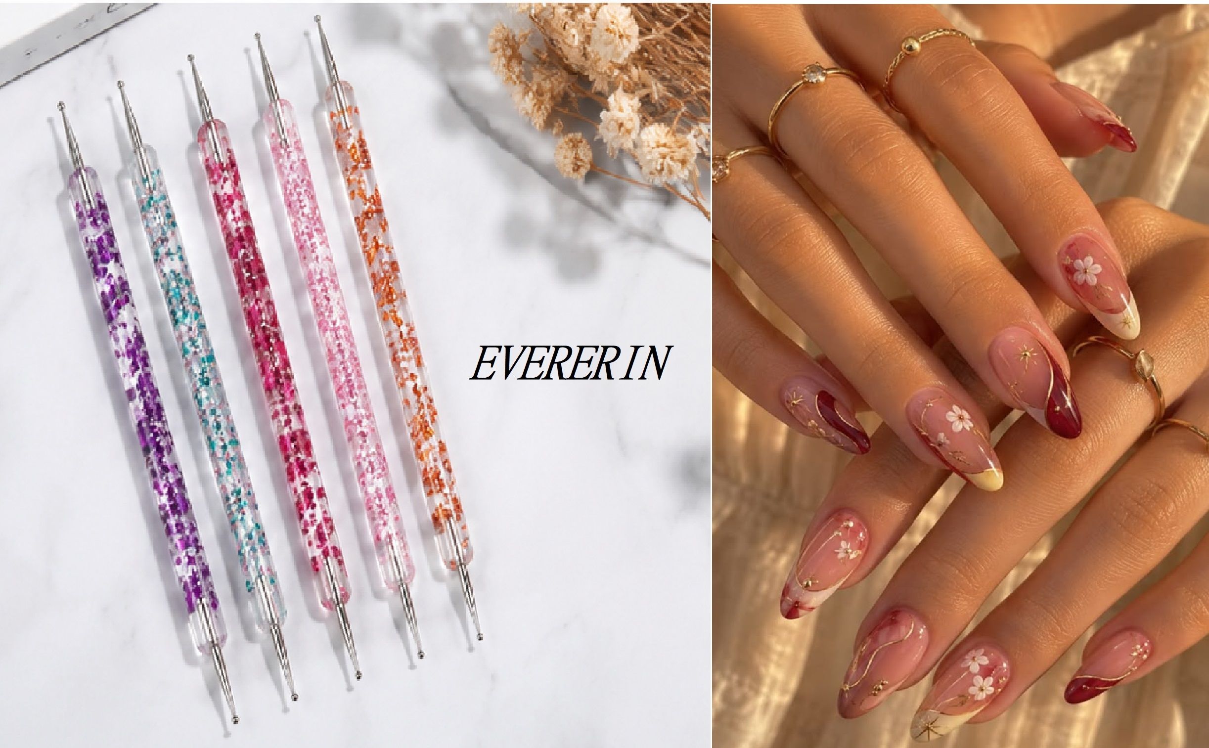 evererin MULTIPLE DESIGN ART DOTTED NAIL STICK FOR MULTI DESIGN AND SHAPES FOR WOMENS-picture-43