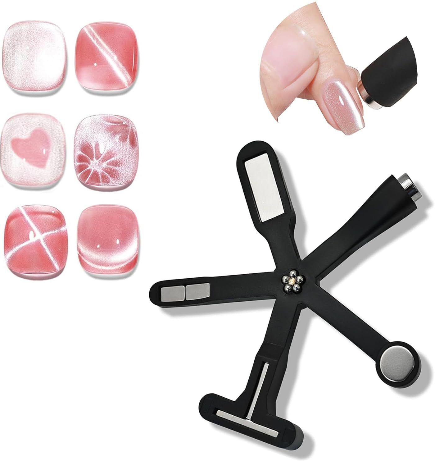vayve 6 in 1 Cat Eye Magnet Tool, Upgraded Cat Eye Gel Nail Polish Magnet for Nail Art-picture-36