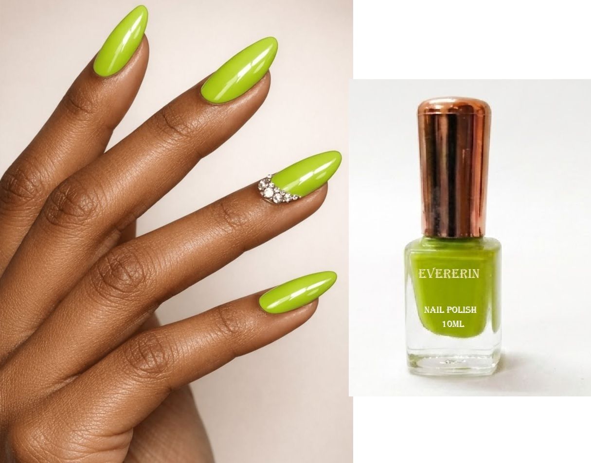 evererin Green Nail Paint Long Lasting Glossy Finish-picture-5