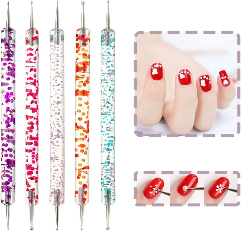 gabbu 5 pc 2 Way Dotting Pen Tool Nail Art Tip-picture-18