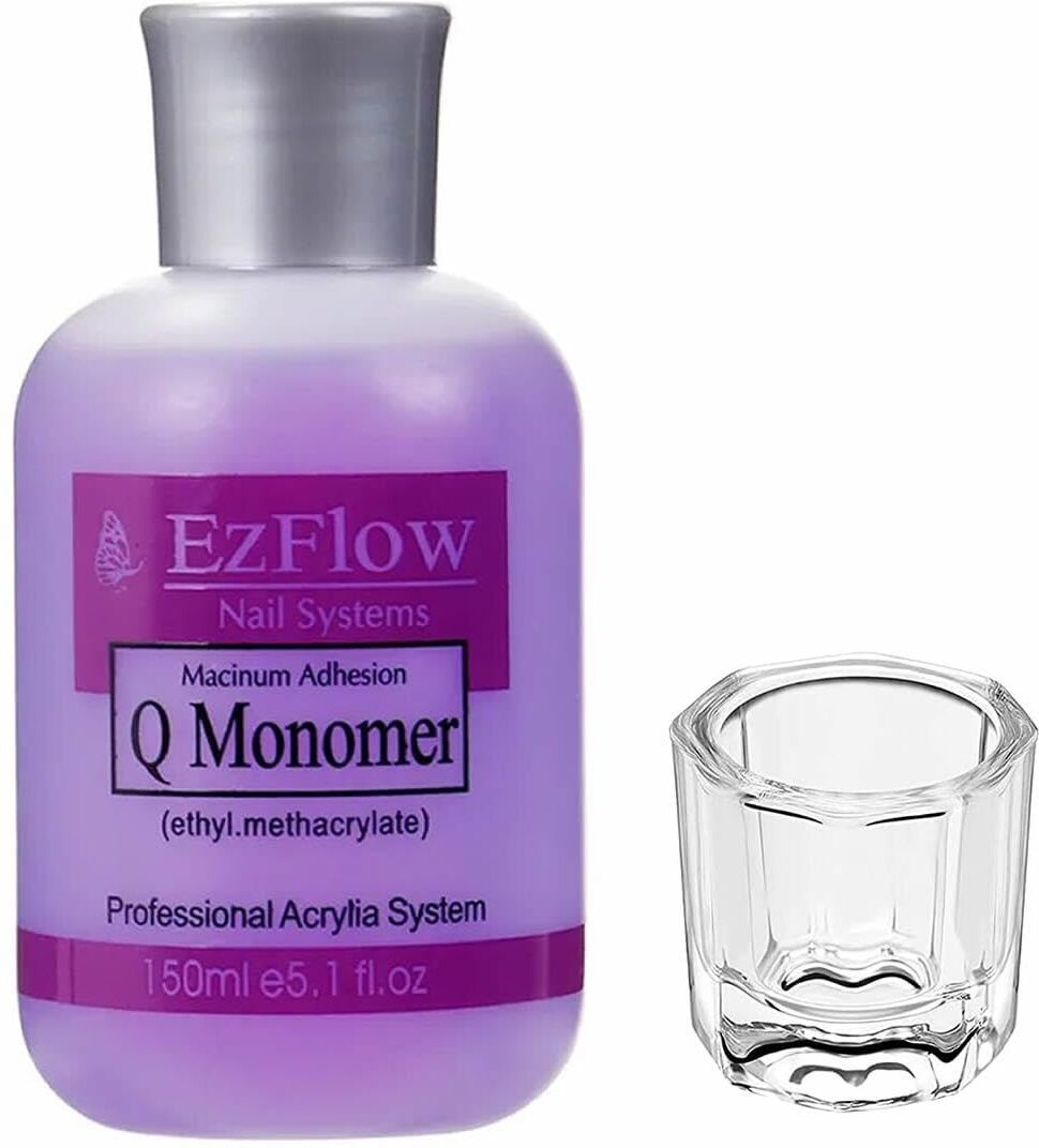 Monomer Acrylic Nail Liquid & Taquila Glass - 150ml