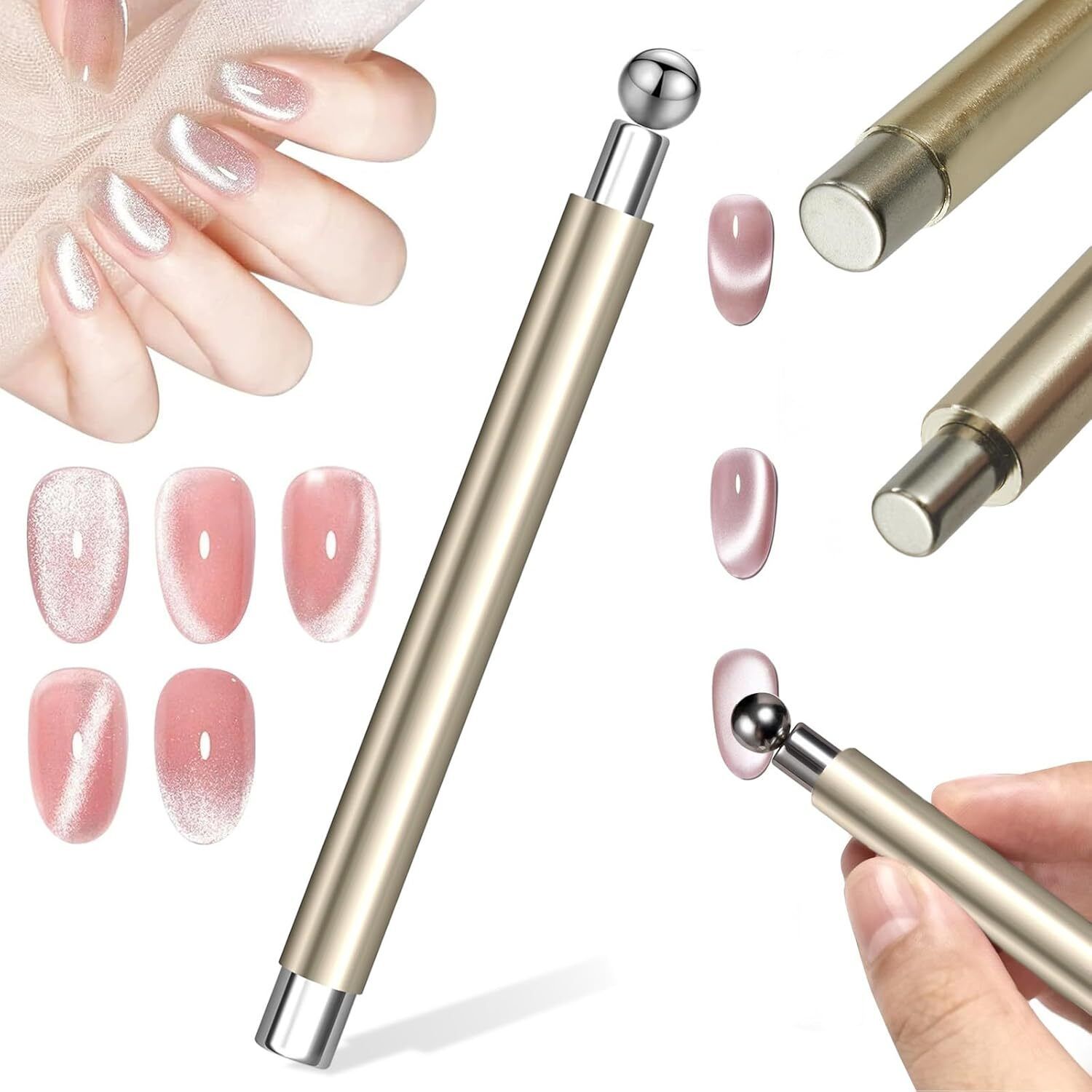 vayve Magnet for Cat Eye Gel Polish, New Double-Head Cat Eye Magnetic Nail Art Tool-picture-15