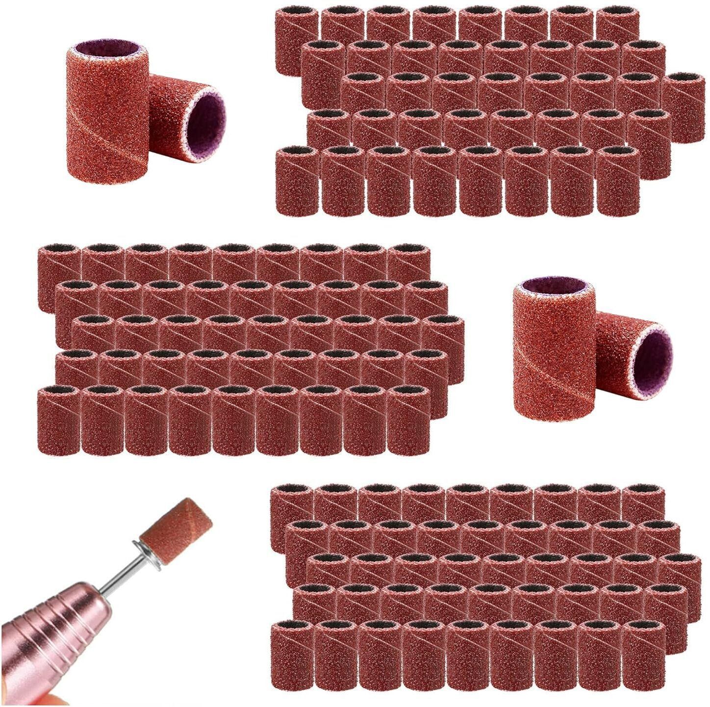 Nail Drill Bits, Sanding Bands 100 Pcs 120# Coarse Grit Efile Sand Set Electric-image-27