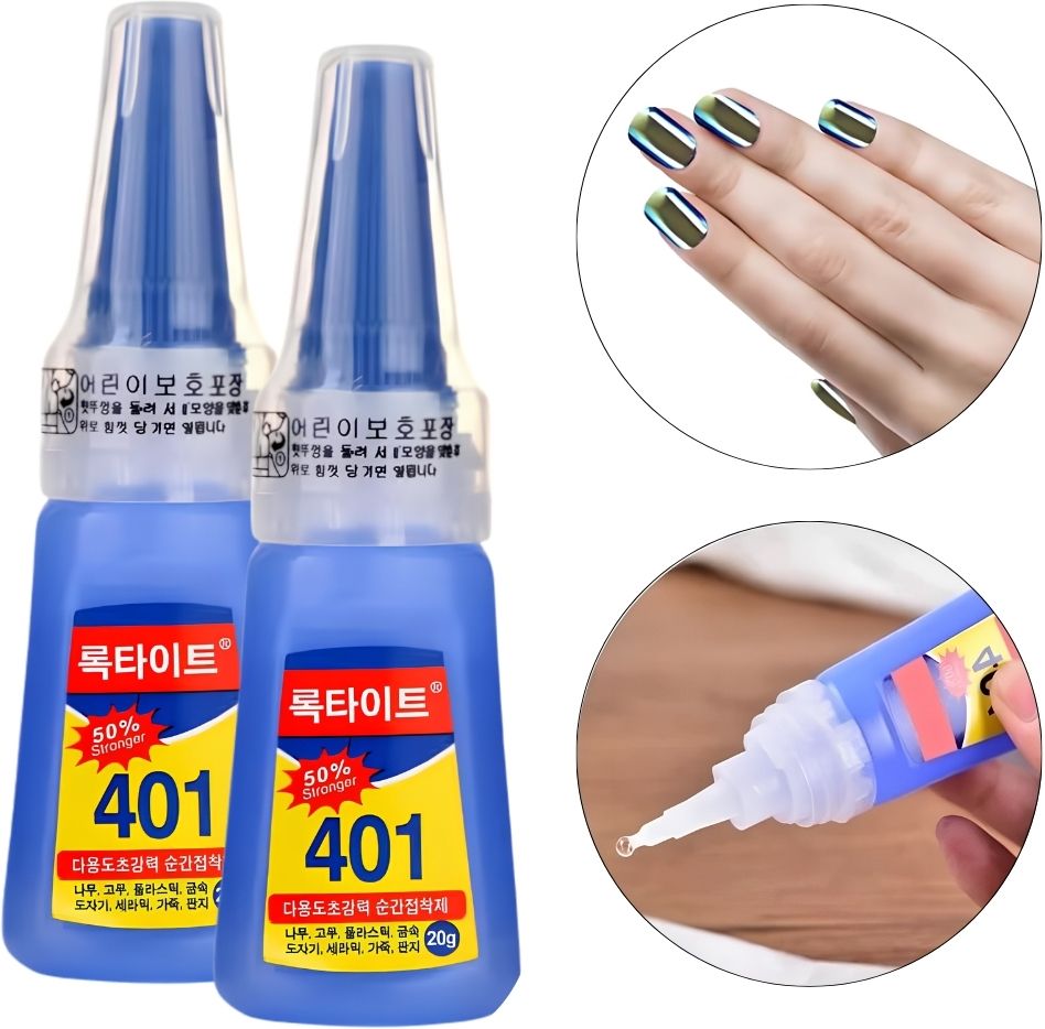 Nail Art Super Glue 401 Rapid Fix Adhesive Quick Dry-image-26