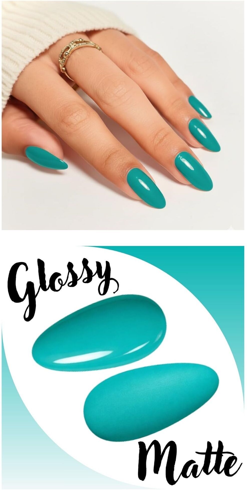 Turquoise Blue Nail Polish Fast Dry Long Lasting Glossy 8ml-image-31