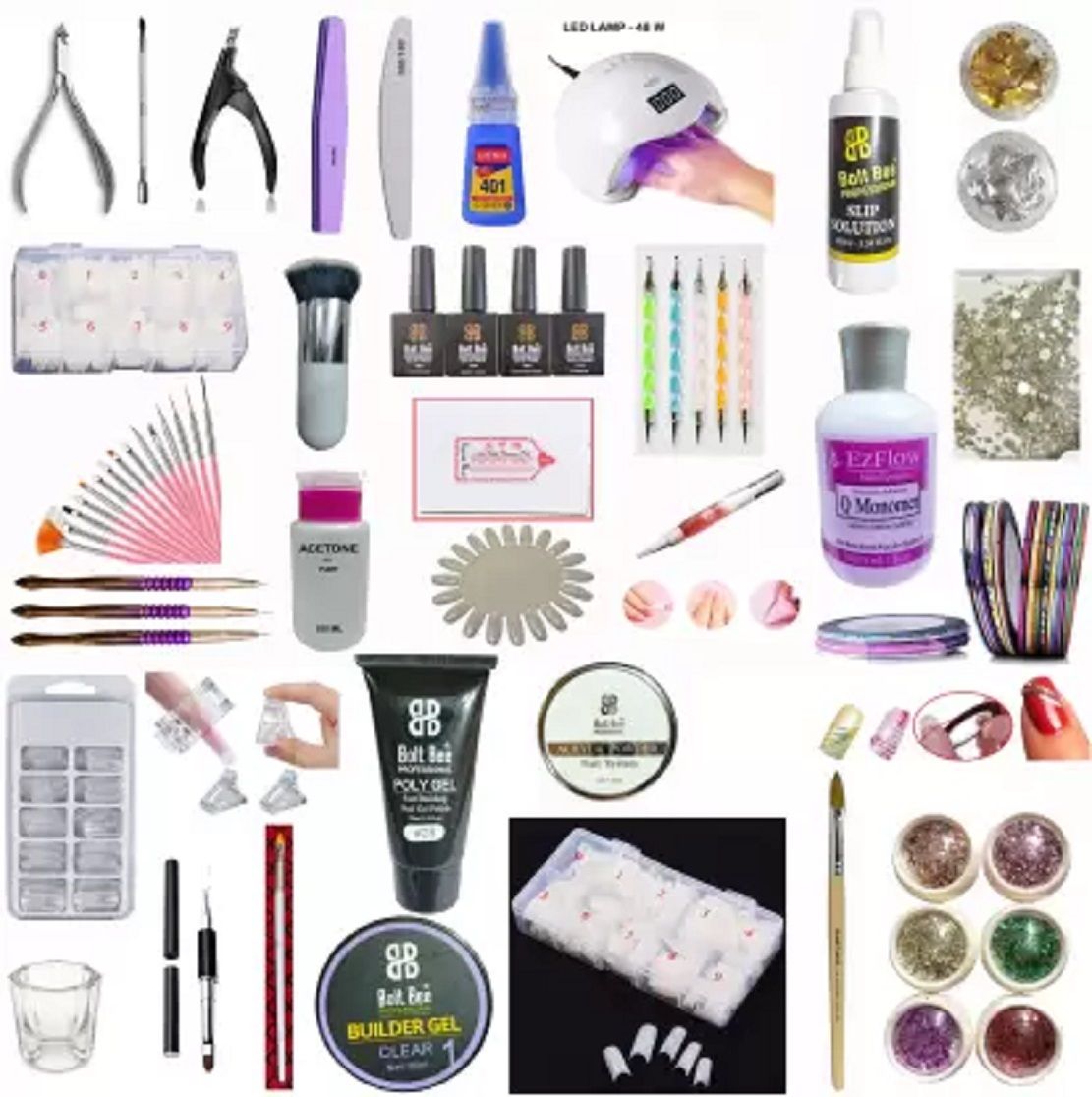 36 IN 1PROFESSIONAL BASIC NAIL ART KIT COMBO NAIL EXTENSION KIT NAIL ART PRODUCT-image-36