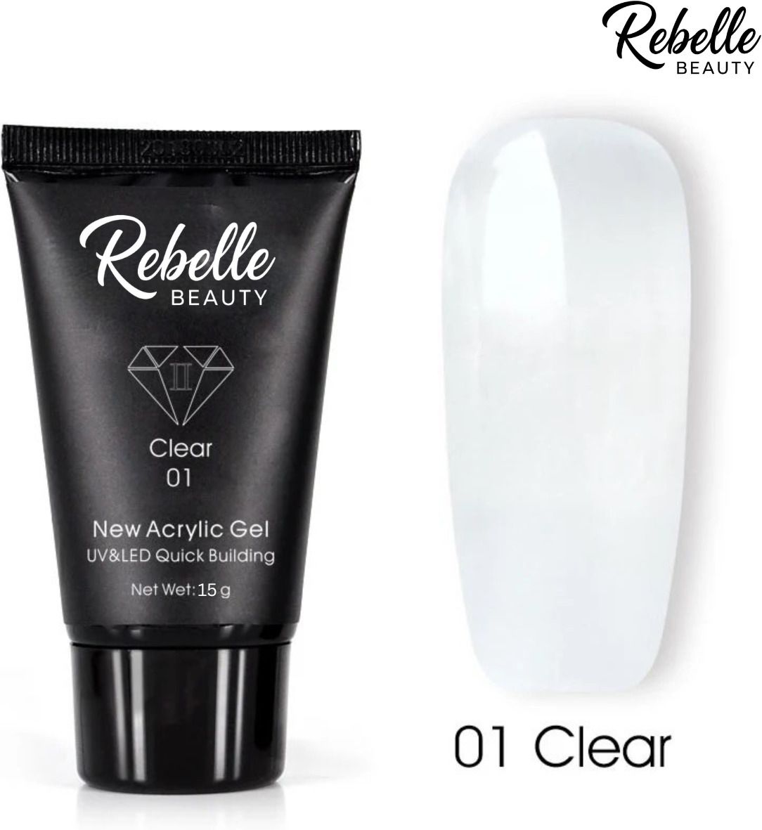 rebelle beauty Professional Poly Gel | Acrylic Gel Poly Nail Gel | Nail Extension Polygel |-picture-13