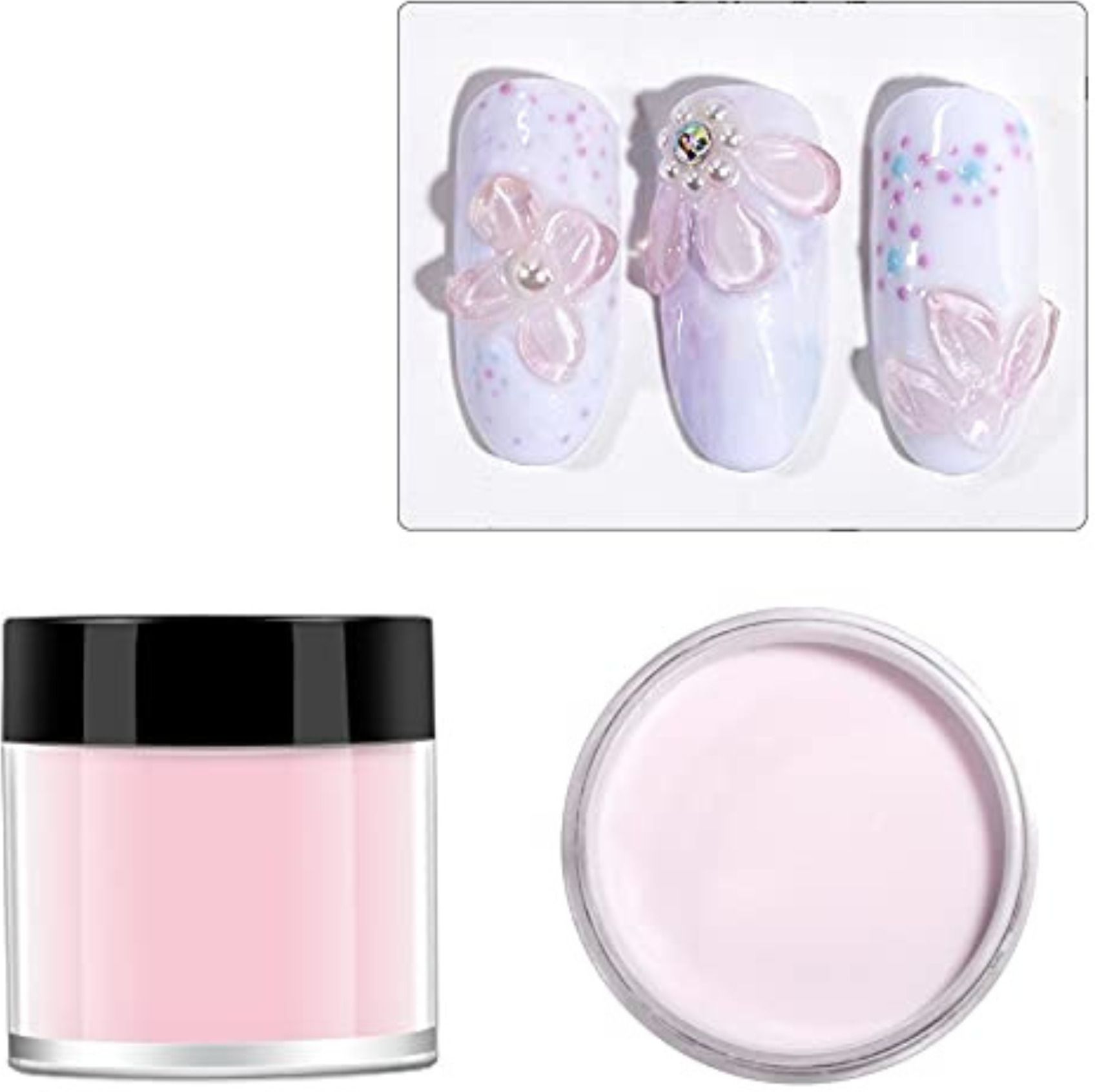 fashion storm Pink Acrylic Powder Extension, 3D Pattern/Dipping Dust For Nail Art Decoration-picture-30
