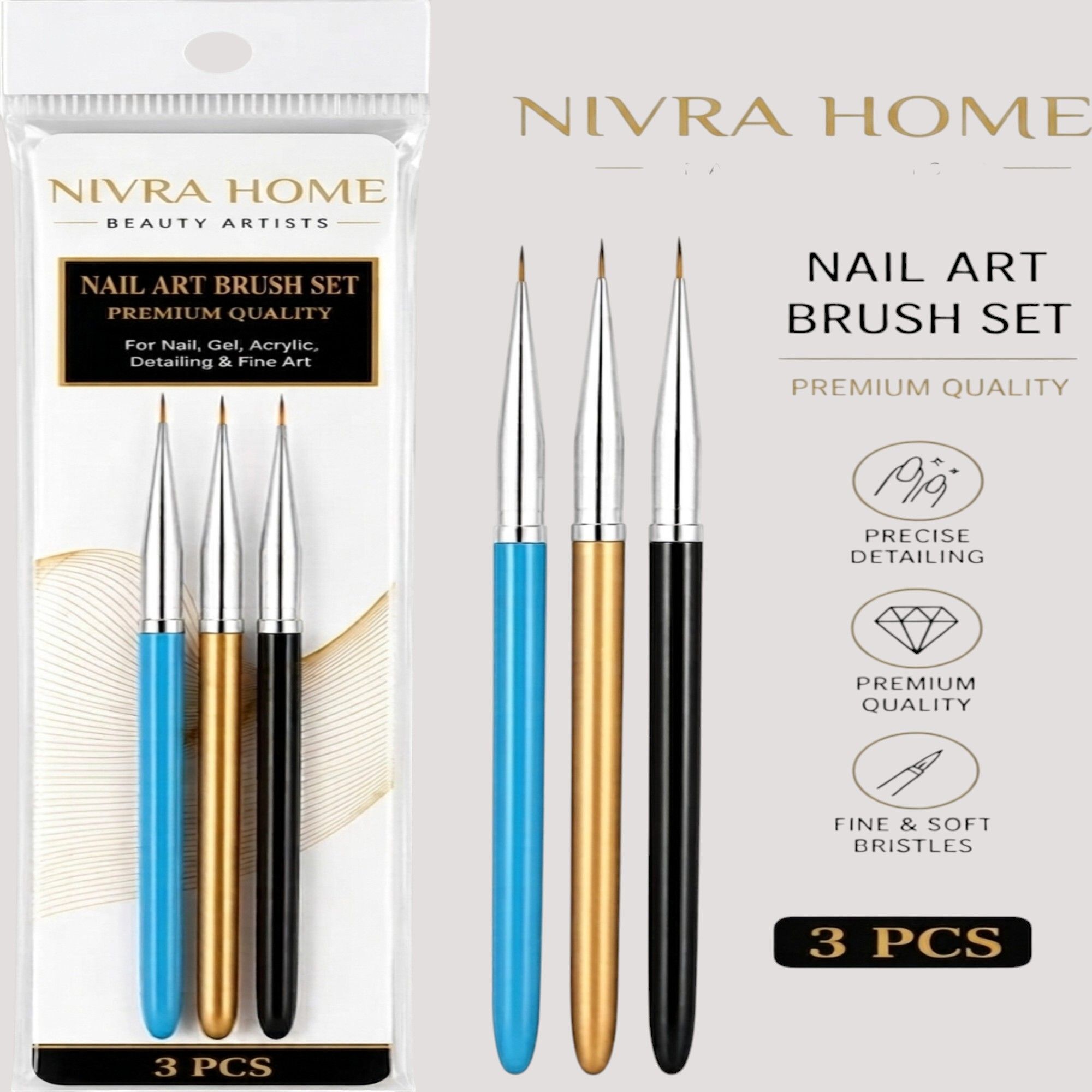 Premium Nail Liner Brush Set 3 PCS for Salon and Home Use-image-40