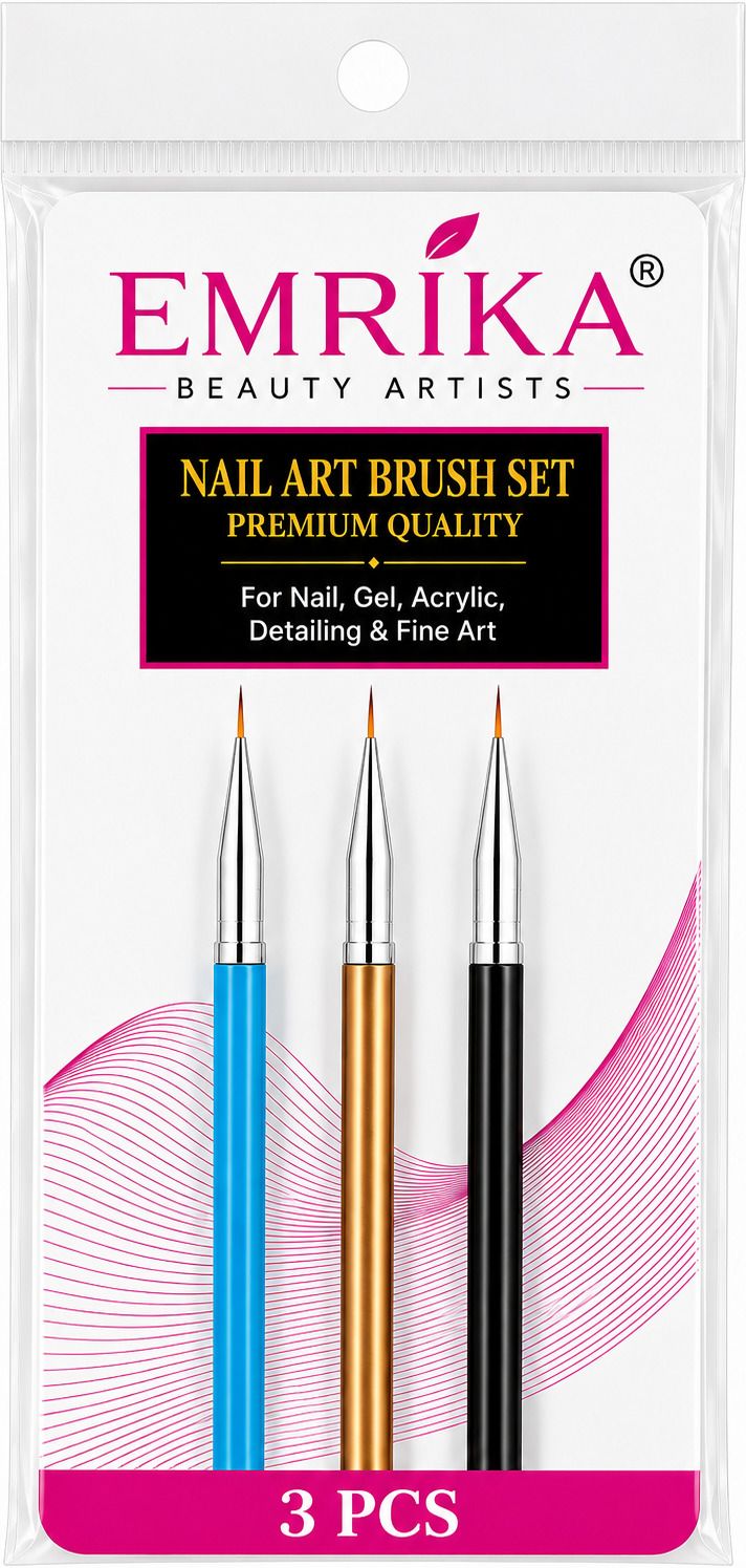 Premium Nail Art Brush 3pcs multicolour-image-47
