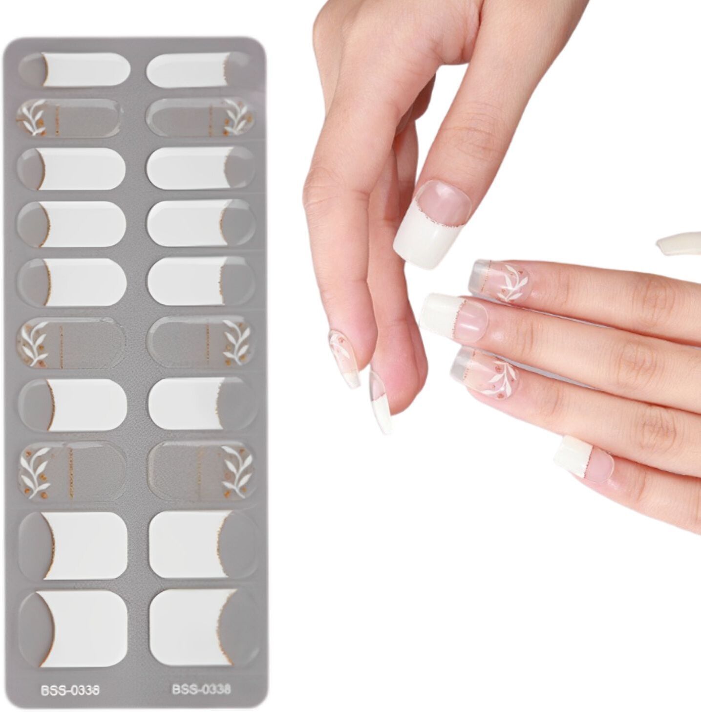 tlismi 20 Tips Self Adhesive Pastel Colored Semi-Cured Press-On Gel Nail Stickers-picture-27