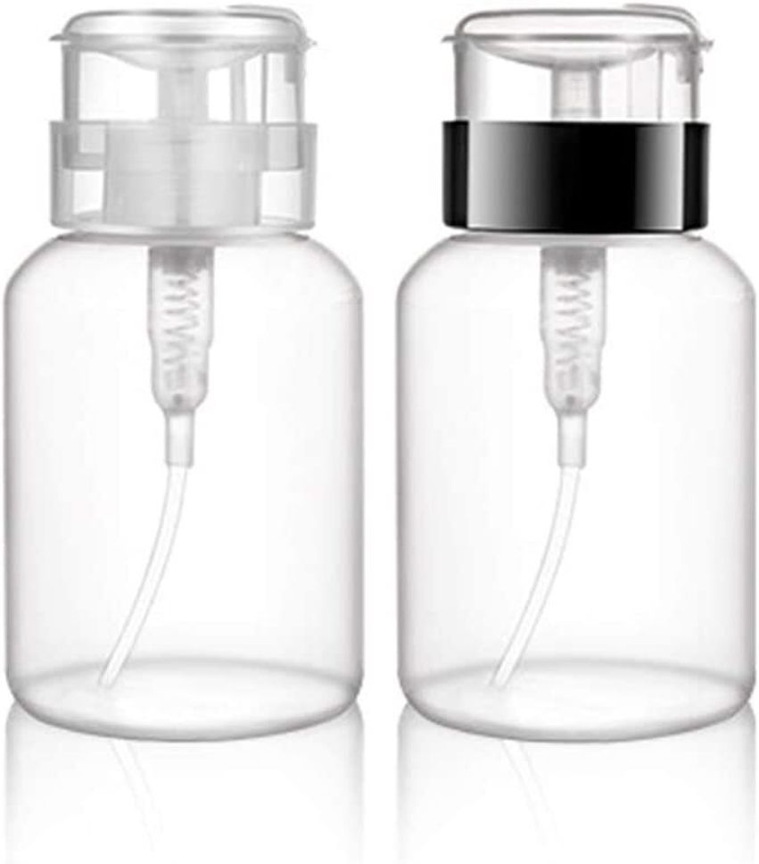 Nail Polish Remover Pump 2pcs Push Down Empty Lockable Pump Dispenser Bottle-image-13