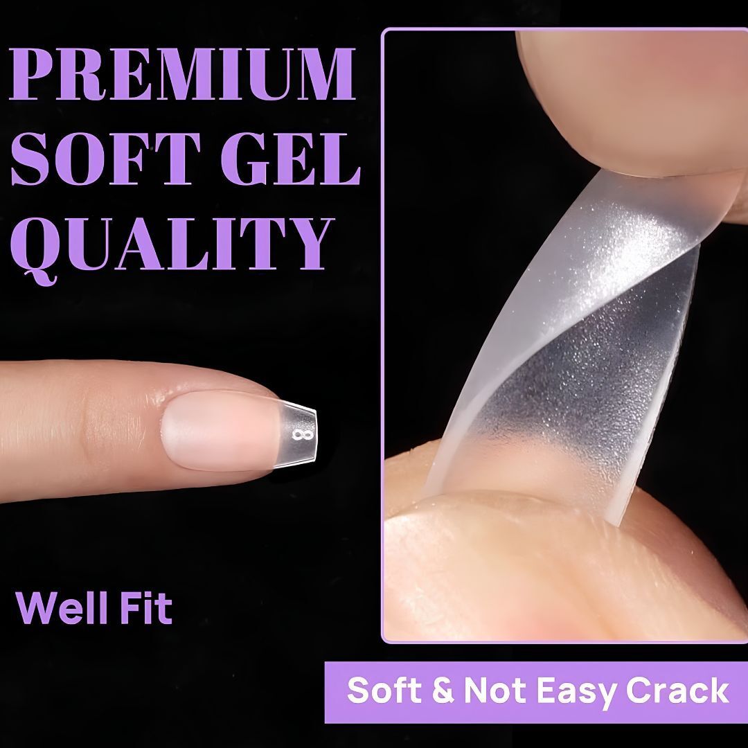 nailtoolhub Transparent Full Cover Nail Tips for Nail Extensions-picture-16