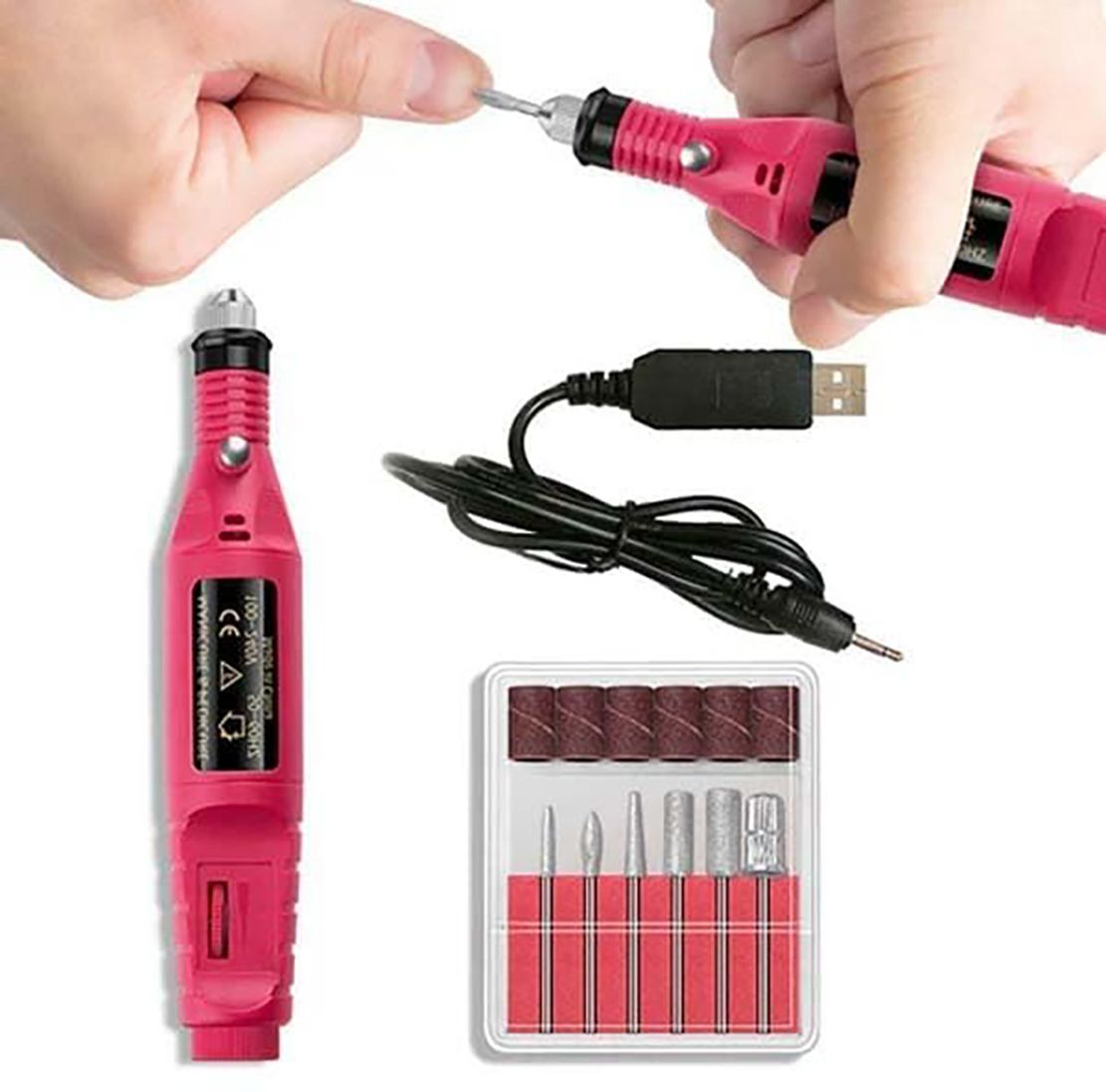 Mini Electric Grinder Drill Tool Nail Gel Polish Removing Drill-image-49
