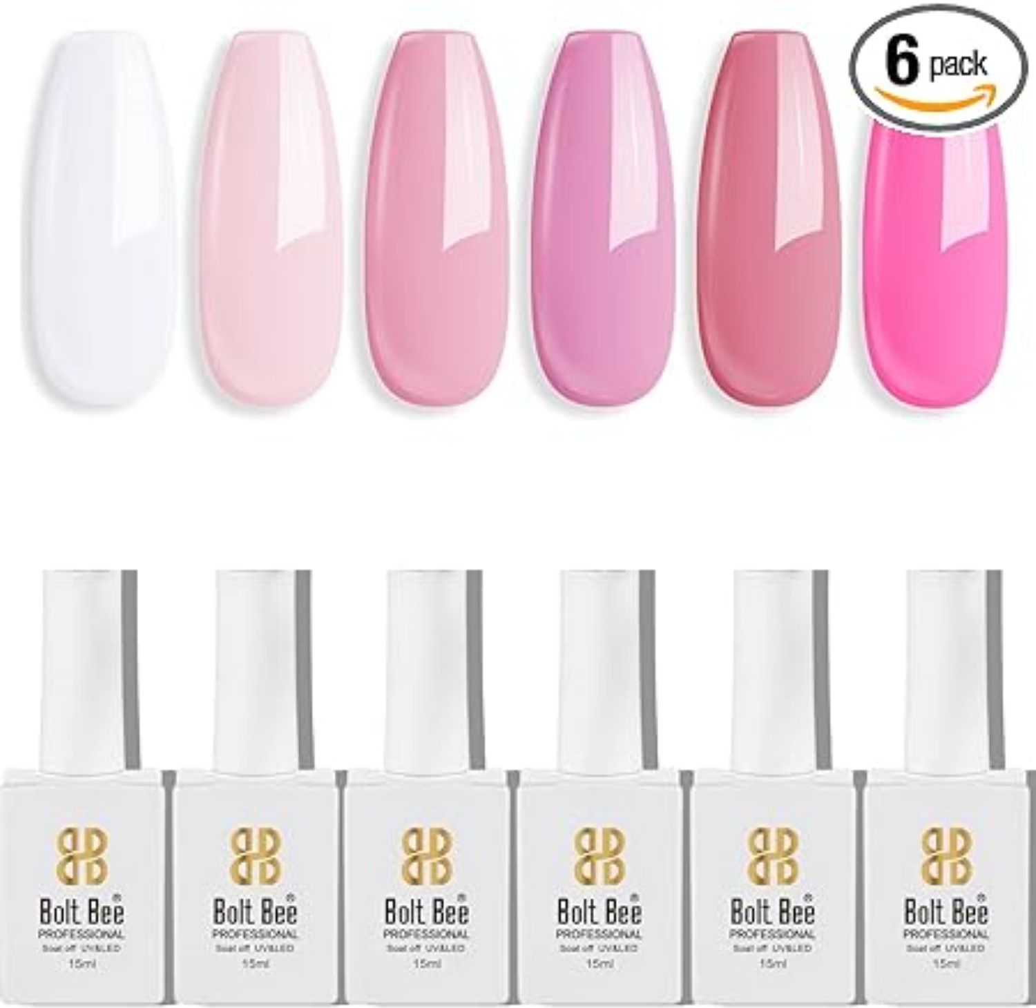 bolt bee Gel nail polish set of 6 Bright colors (1+126+133+110+99+44)-picture-16