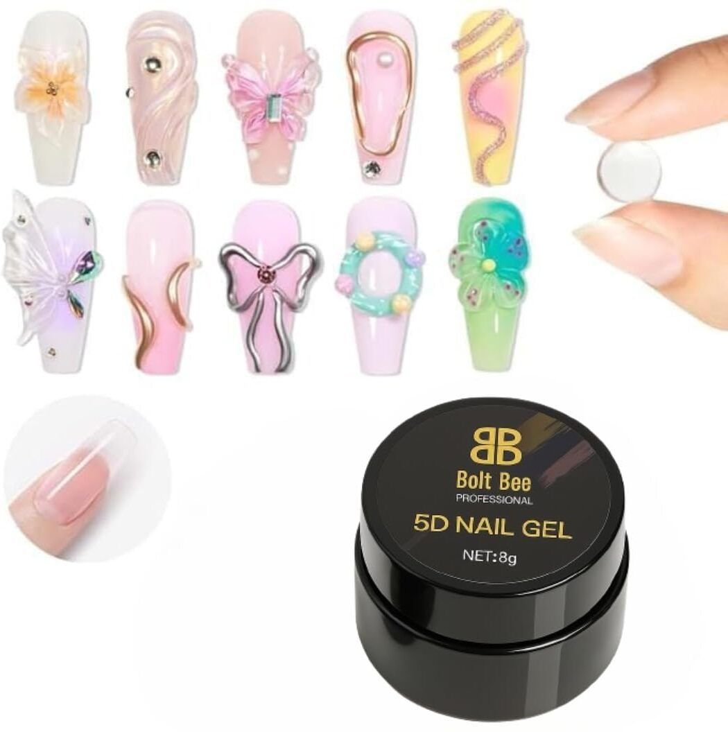 5D Sculpting Gel for Nails – 3D Carving & Molding Gel (8g, Clear)