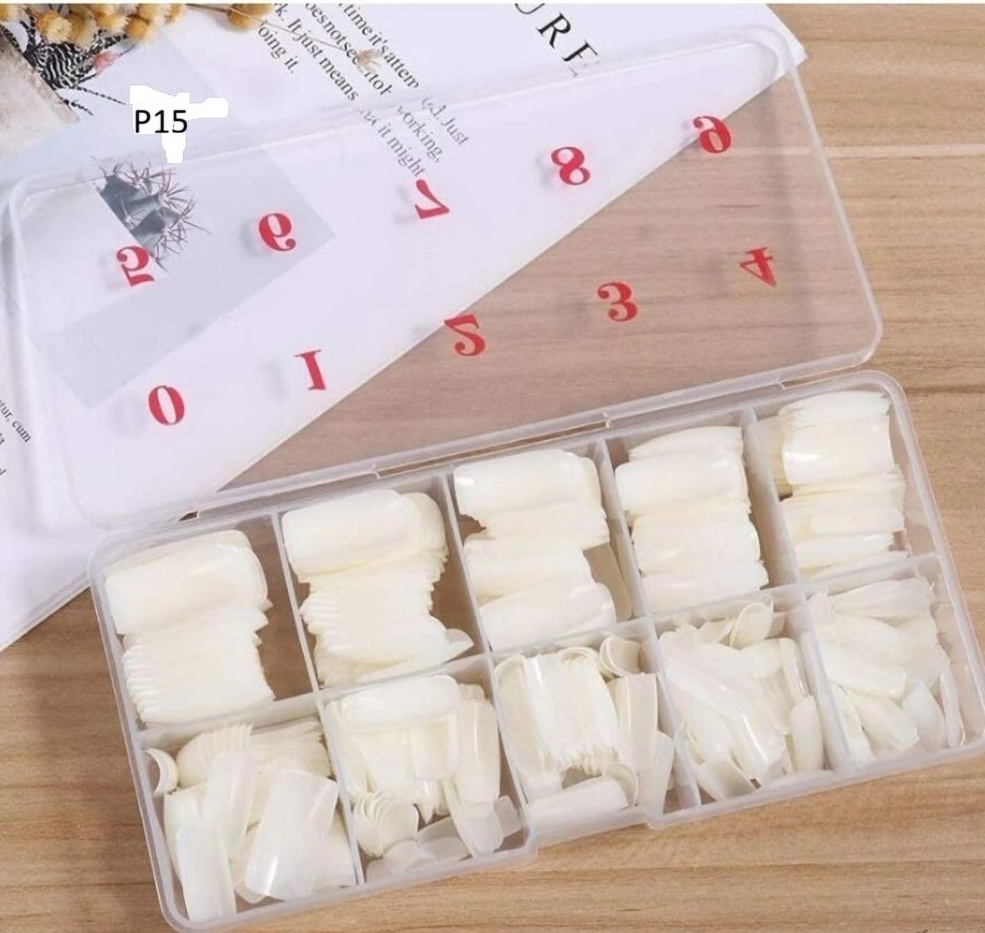 miss bella 500 Pcs Half Cove r Acrylic Fake Nails with Case NORMAL (Pack of 500) P15-picture-18