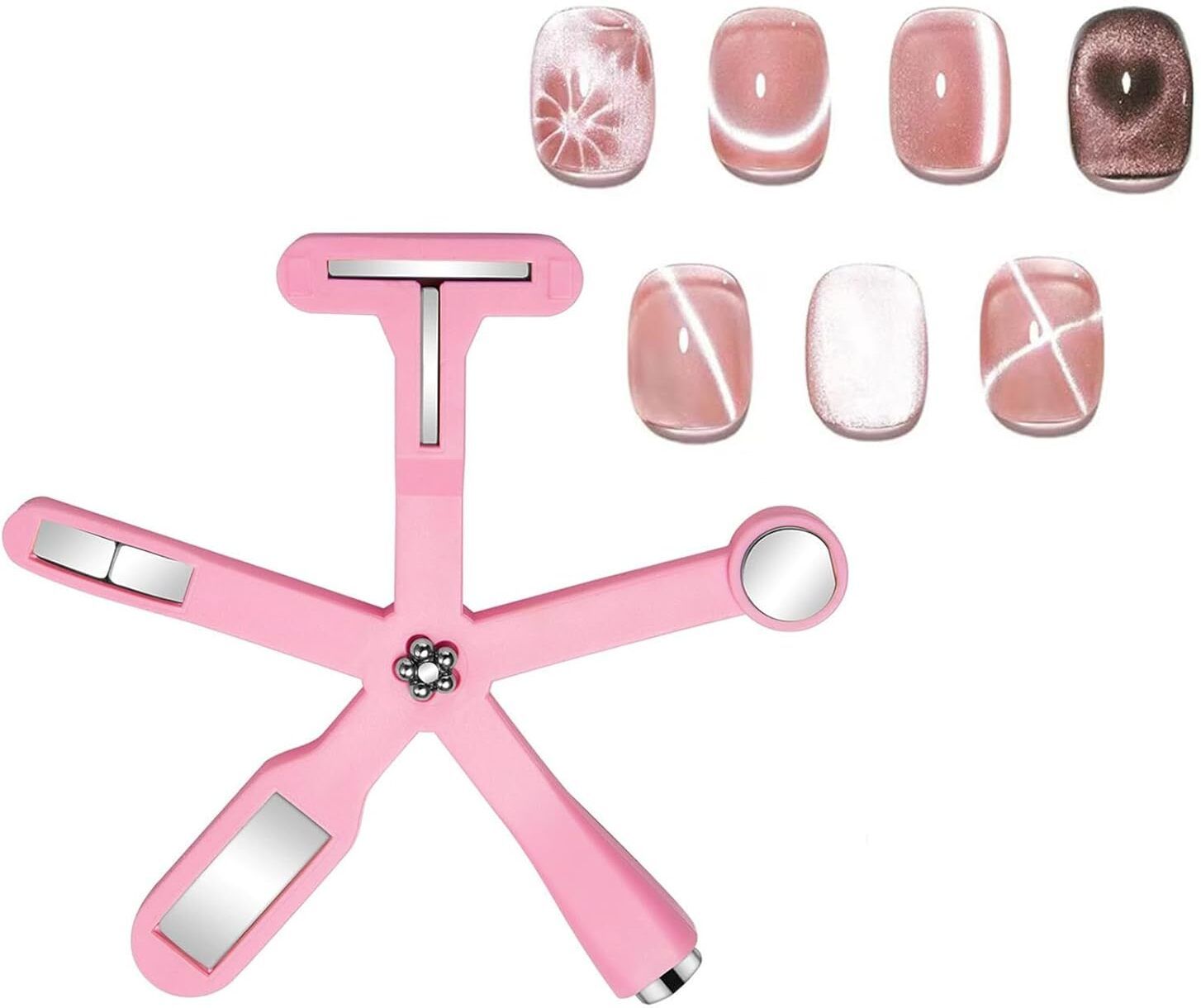 6 in 1 Cat Eye Magnet Tool, Upgraded Cat Eye Gel Nail Polish Magnet for Nail Art