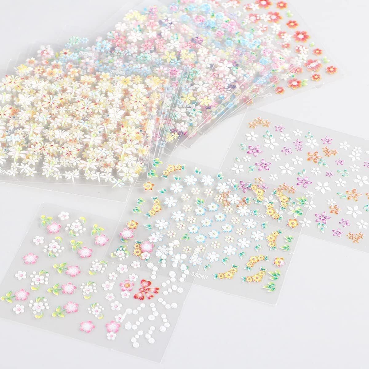 puedo Mini Flower Nail Art Stickers 12 Sheet-picture-34