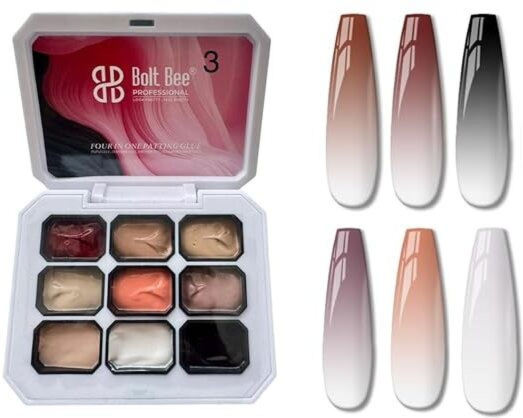 bolt bee Patting Gel Nail Polish Kit 9 Colors UV LED Ombre Painting Gel Gradient & Aura-picture-39