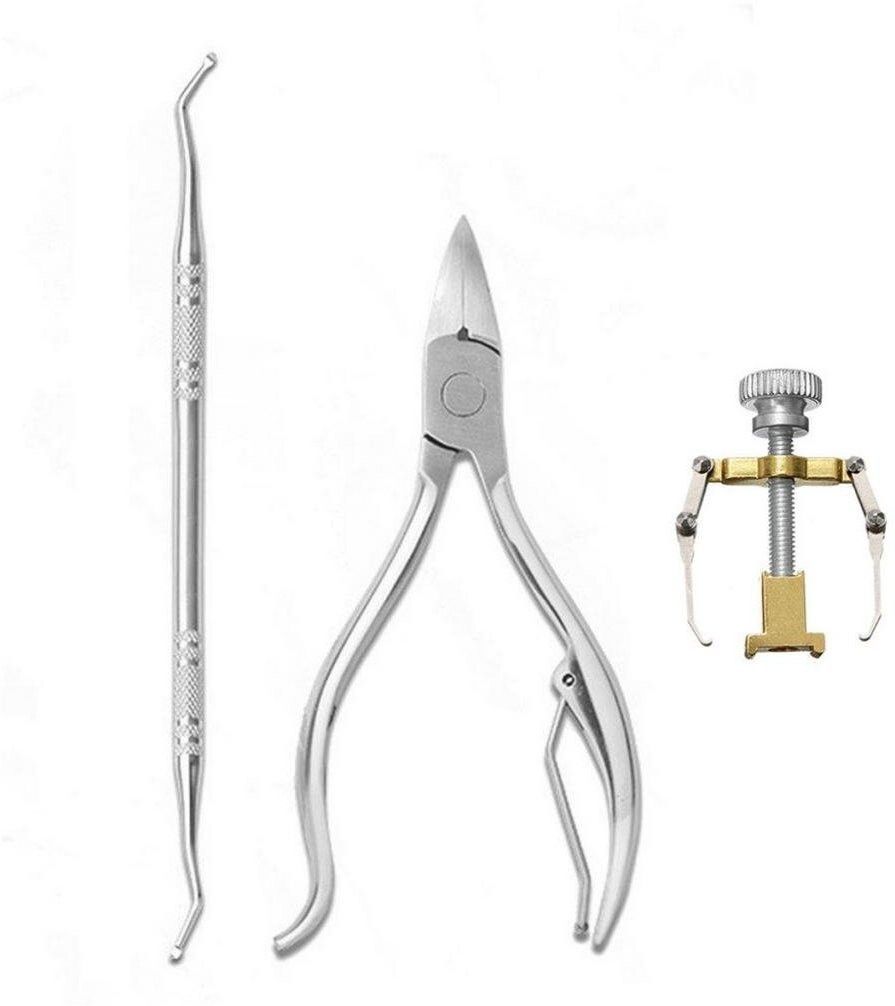 zorbes 3Pcs Toe Nail Correction Tool Pedicure Tool + Ingrown Toe Nail Lifter + Stainles-picture-22