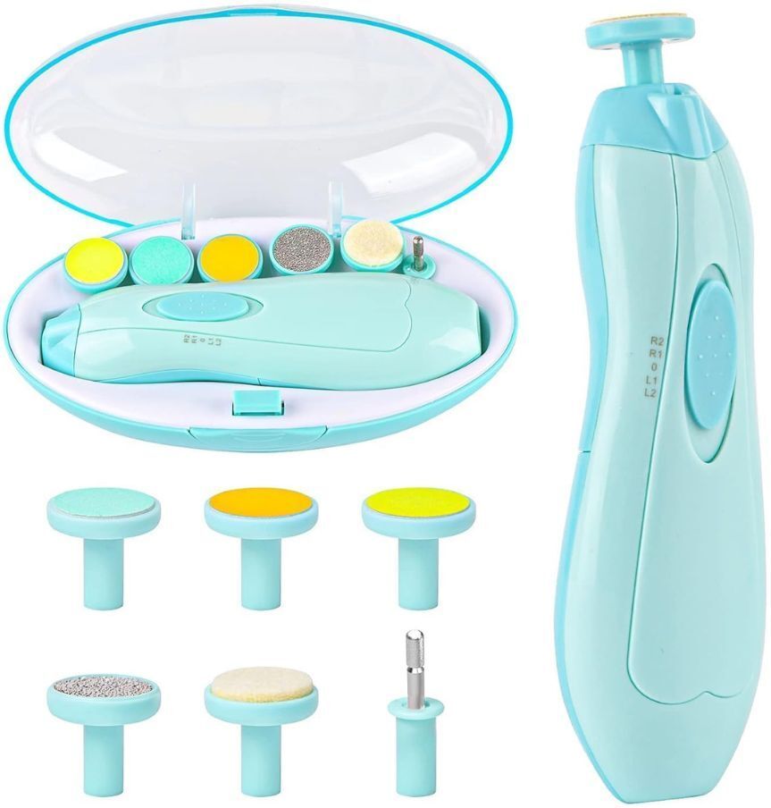 Newborn Nail Cutter Portable Electric Nail File with LED Light-image-39