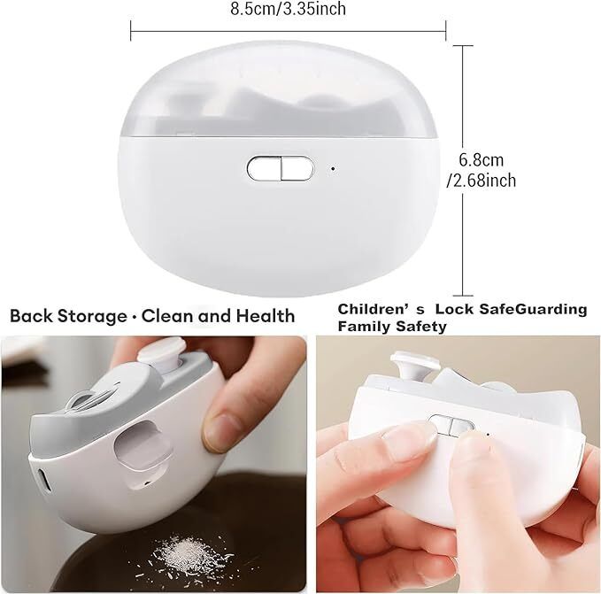 Advanced Electric Nail Clipper & File with LED Light & 2-Speed Control-image-35