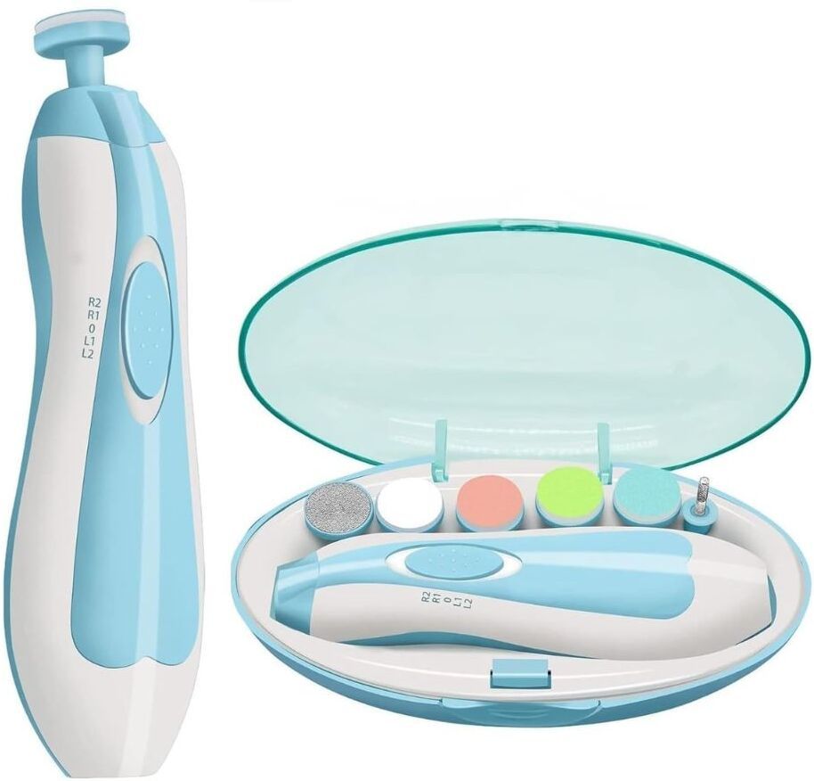 comfortinglives Baby Nail Clipper Electric Nail File with 6 Interchangeable Grinding Heads Case-picture-21