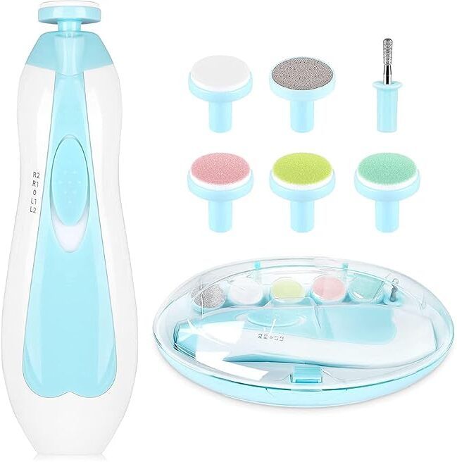 Electric Baby Nail Trimmer with 6 Grinding Heds for Newborn Babay