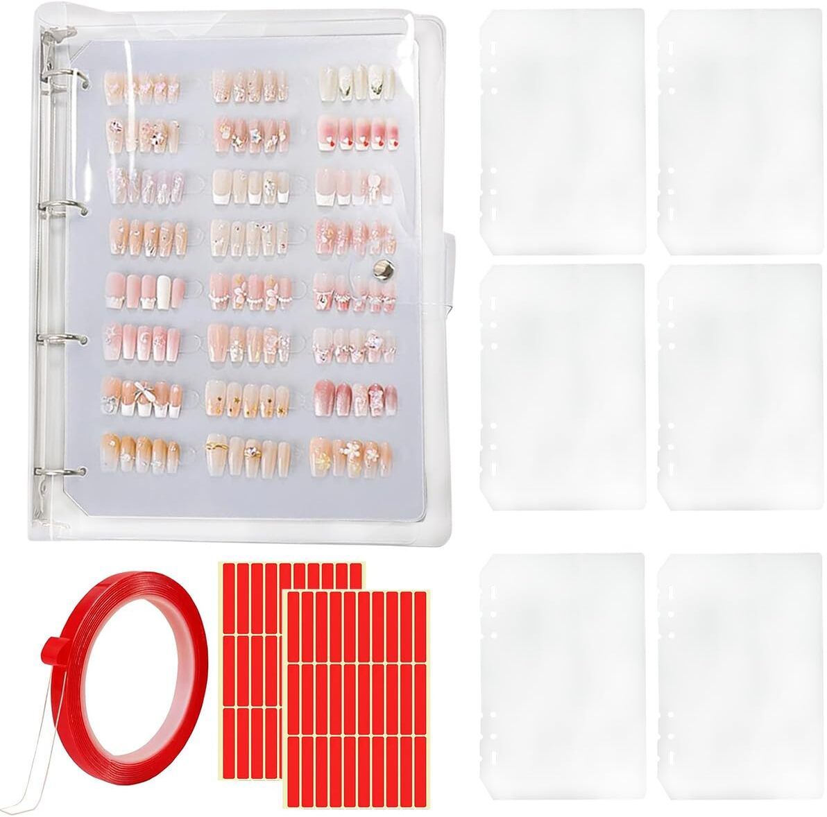 Press On Nail Organizer Clear Storage Box for Fake Nails Nail Display Case-image-20