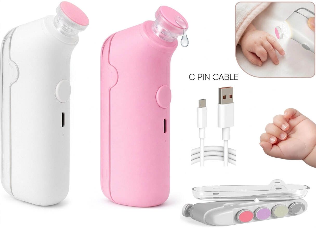 Baby Nail Trimmer Rechargeable Electric,Baby Nail Cutter with 5 Heads Grinding.1-image-17