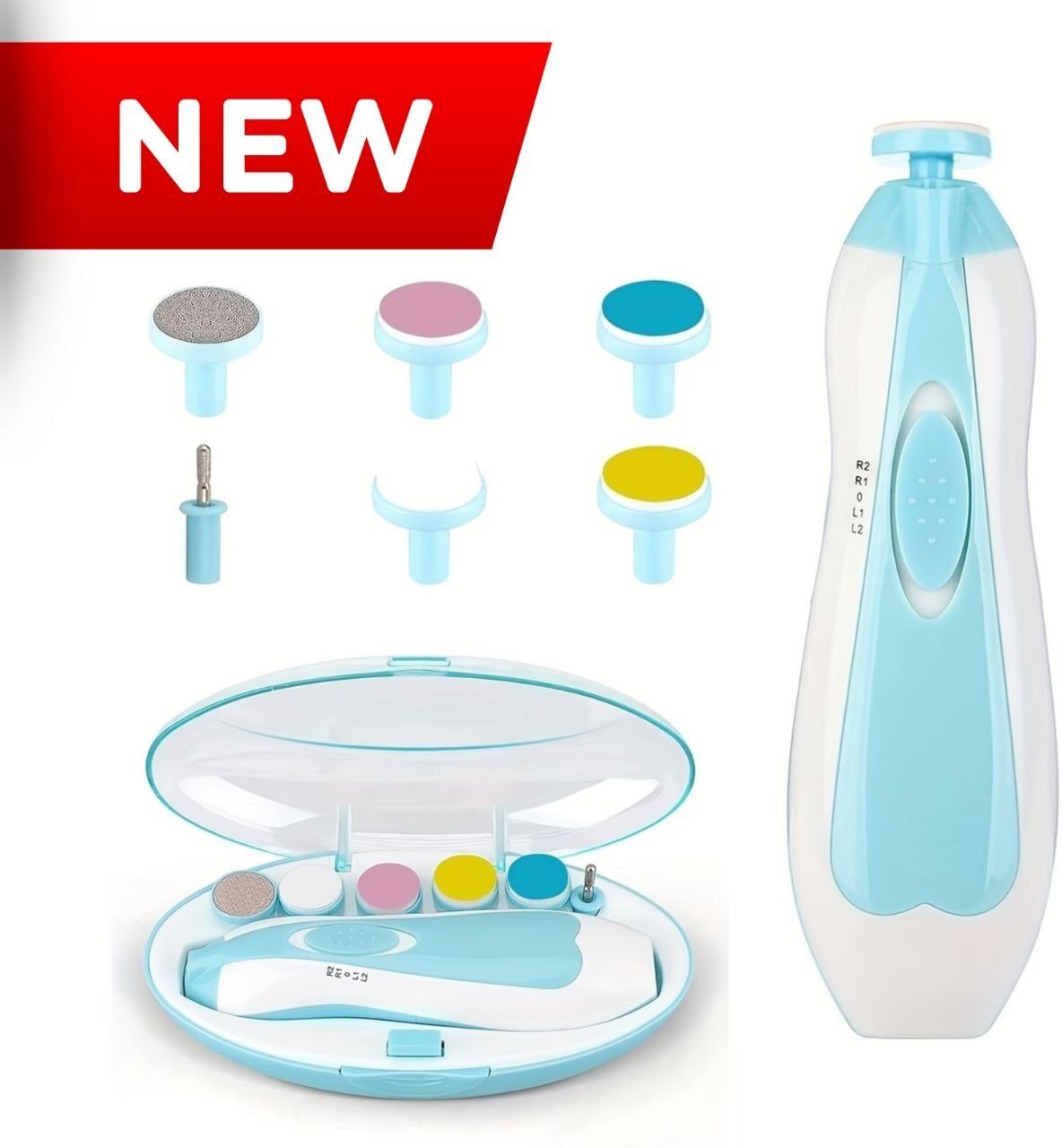 Baby Nail Grinder Electric Trimmer with Light Safe Care Kit-image-13