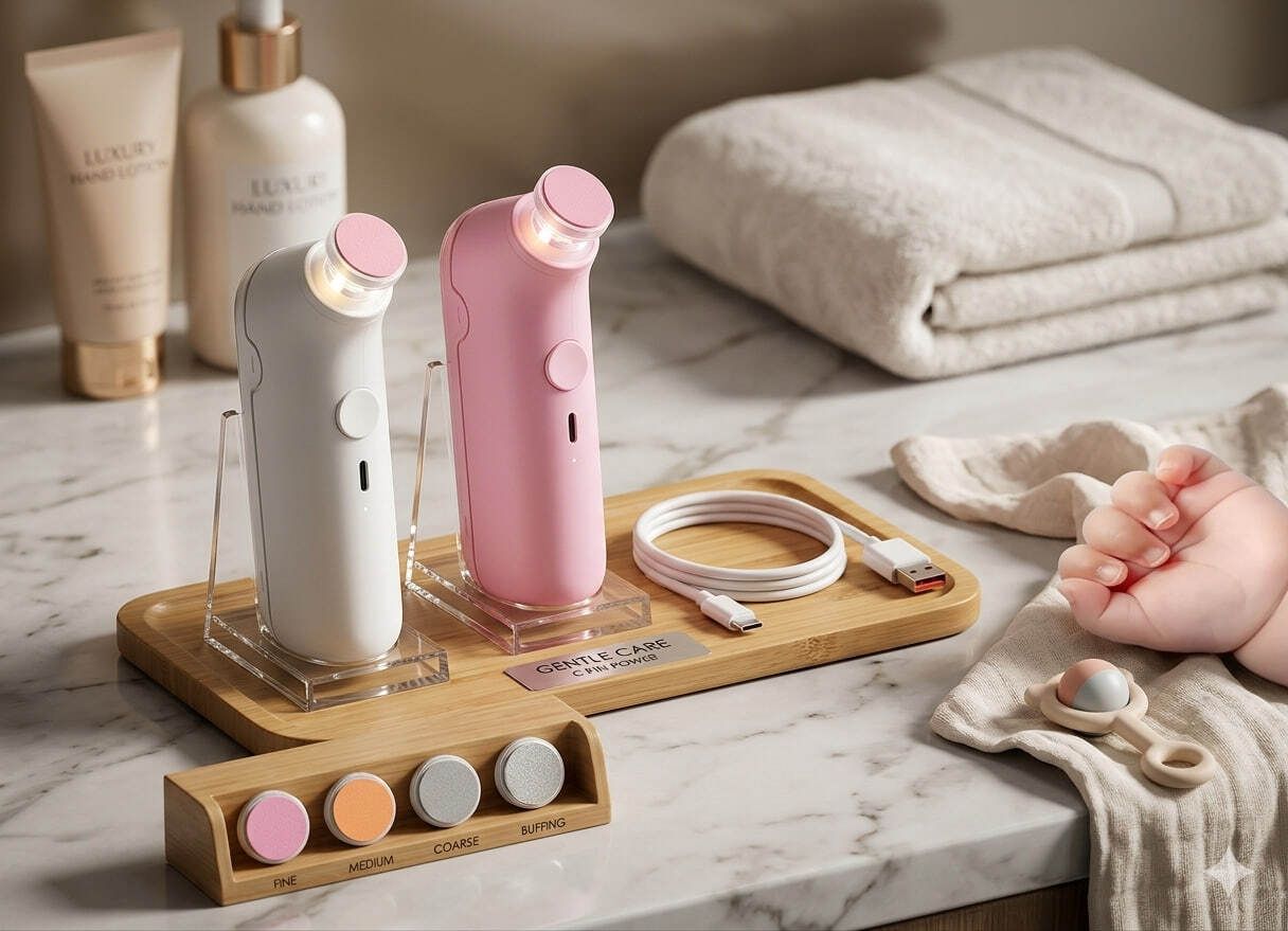 Baby Nail Trimmer Rechargeable Electric,Baby Nail Cutter with 5 Heads Grinding.2-image-21