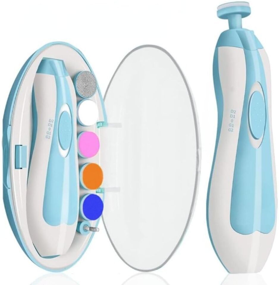 comfortinglives Nail Trimmer for Baby Electric Nail Grooming Kit with 6 Grinding Heads LED Light-picture-22