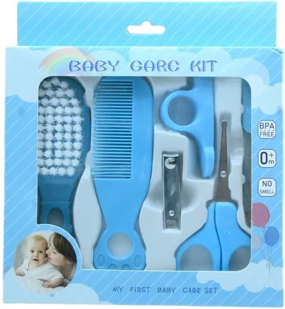 5 in 1 Grooming Kit / Gift Set For New Born To 5 Year (Blue)-image-25