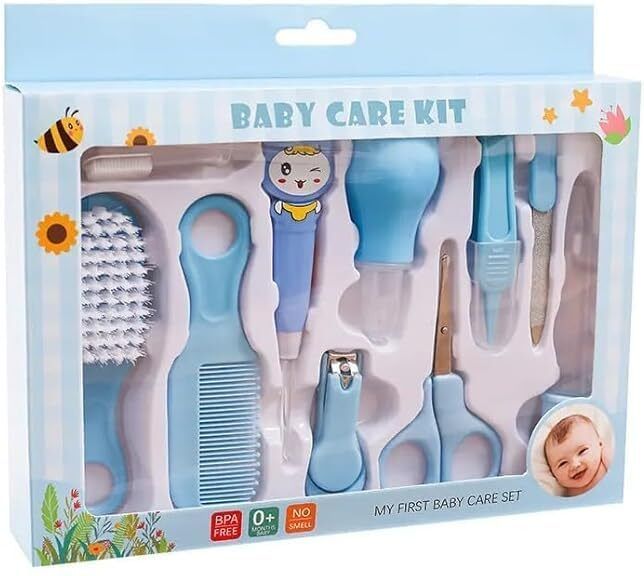 Grooming Kit, 10Pcs Newborn Baby, Toddler, Kids Care Accessories Set Manual Nasal Aspirator-image-47