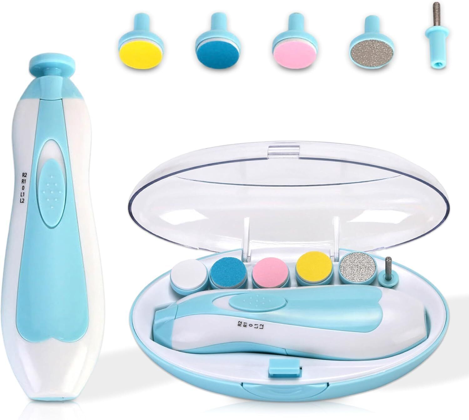 Premium Baby Nail Trimmer Kit for Kids Safe Electric Baby Nail Cutter-Multicolor