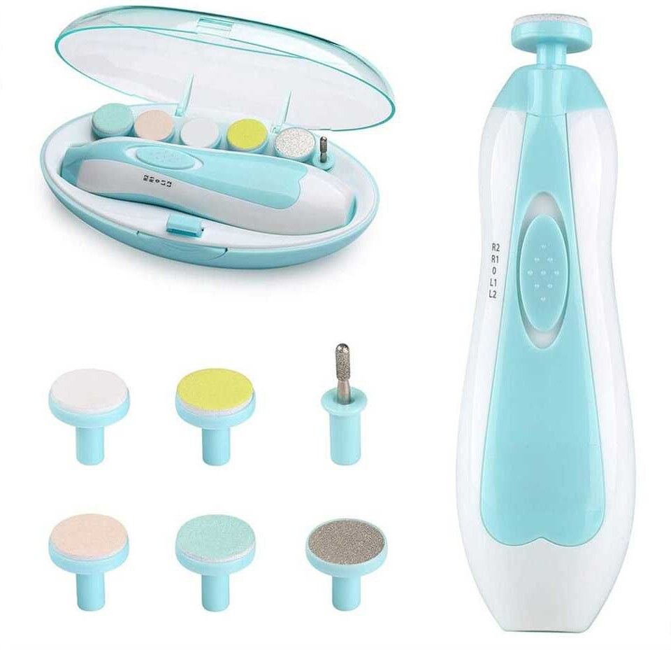 bhautiksales Electric,Baby Nail Trimmer with 6 Grinding Heads Safe for Newborn Baby(Mixcolor)-picture-26