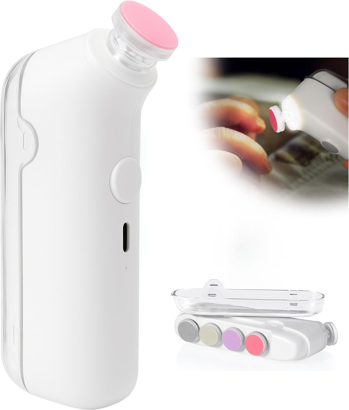 Rechargeable Premium Baby Nail Trimmer Kit for Baby Nail Cutter-Multicolor-image-26