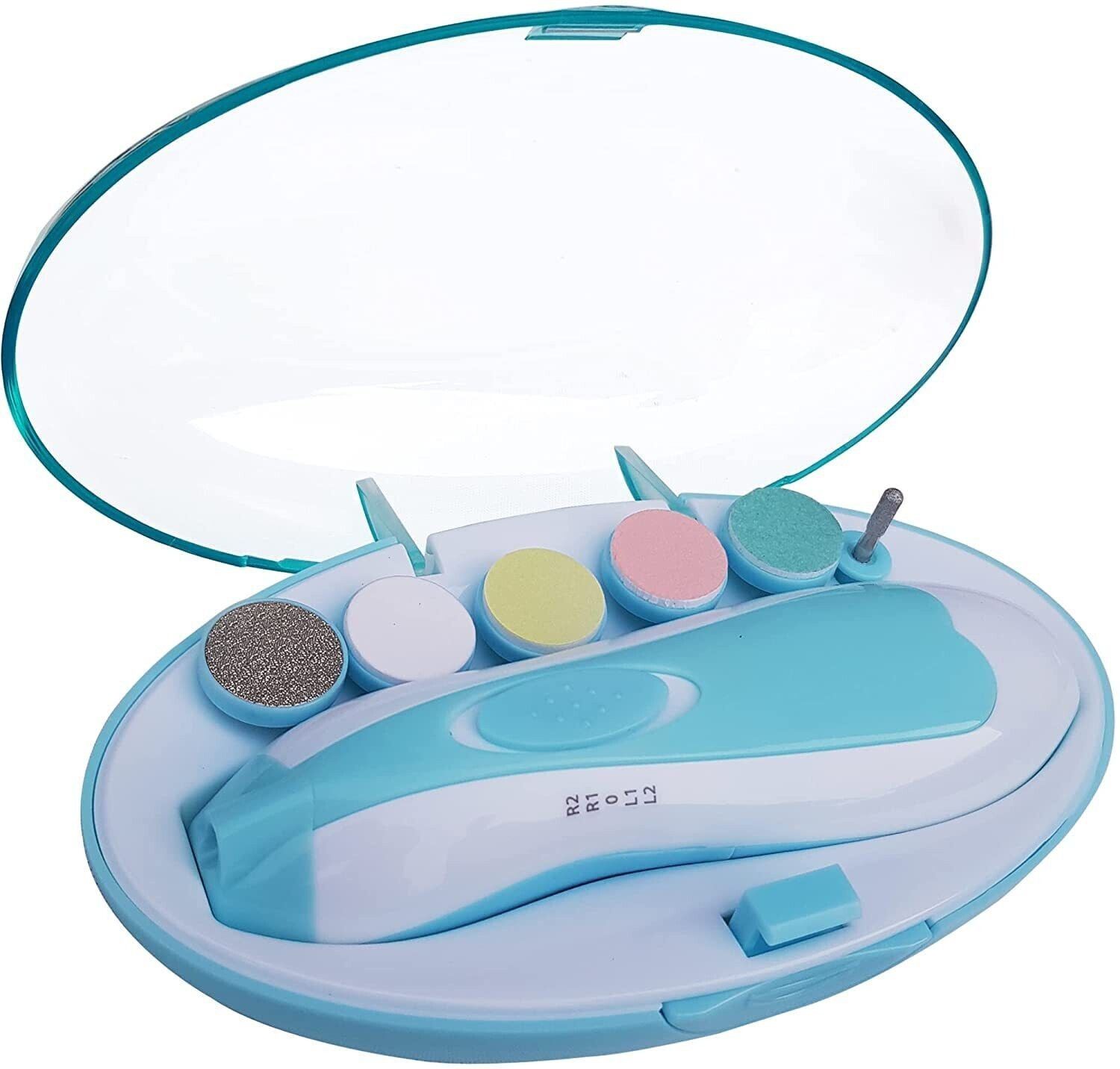 mdrmall Nail File Electric,Baby Nail Trimmer with 6 Grinding Heads Safe for Newborn Baby-picture-19