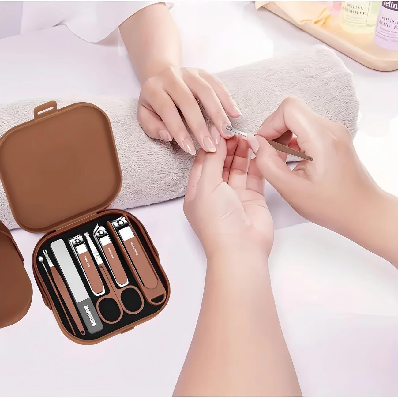corruptak Premium 8 Pcs Personal Grooming and Nail Care Set with Storage Box-picture-32